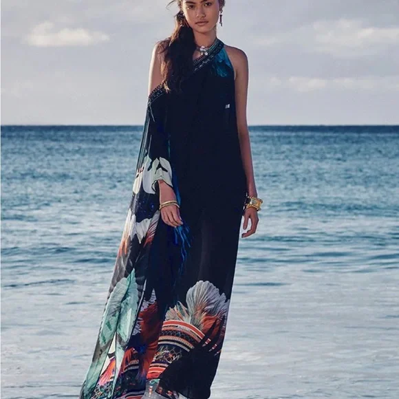 One Shoulder Kaftan With NeckbandNight Flight One Shoulder